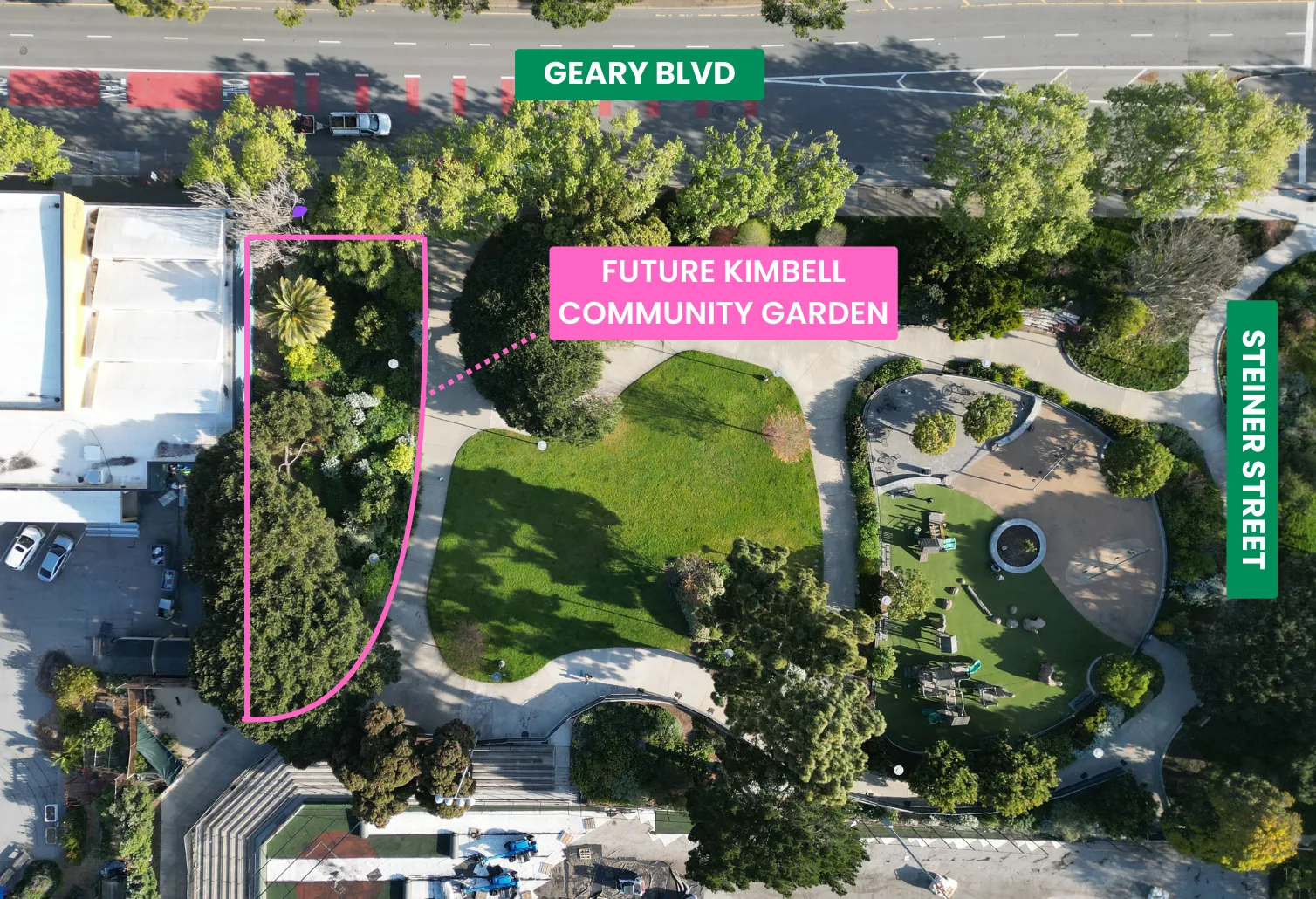 Aerial view of Kimbell Park